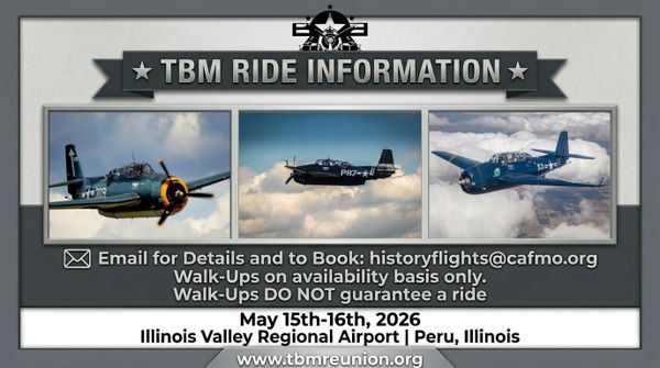 Information about TBM ride bookings at Illinois Valley Regional Airport in May 2026.