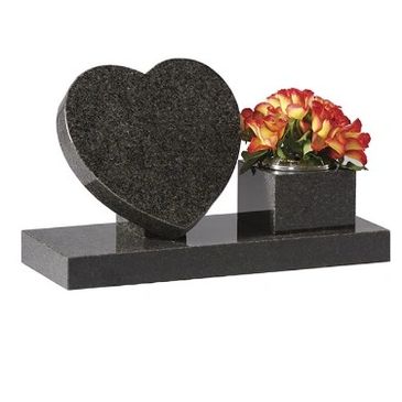 grey heart cremation memorial