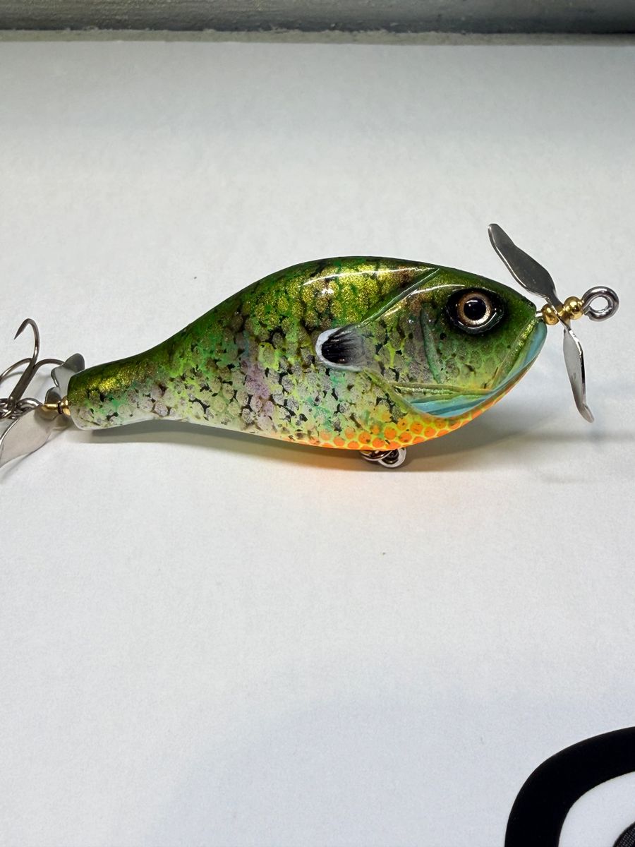 Tater Hog Prop Bait Buzz Hog "Green Tater Gill"