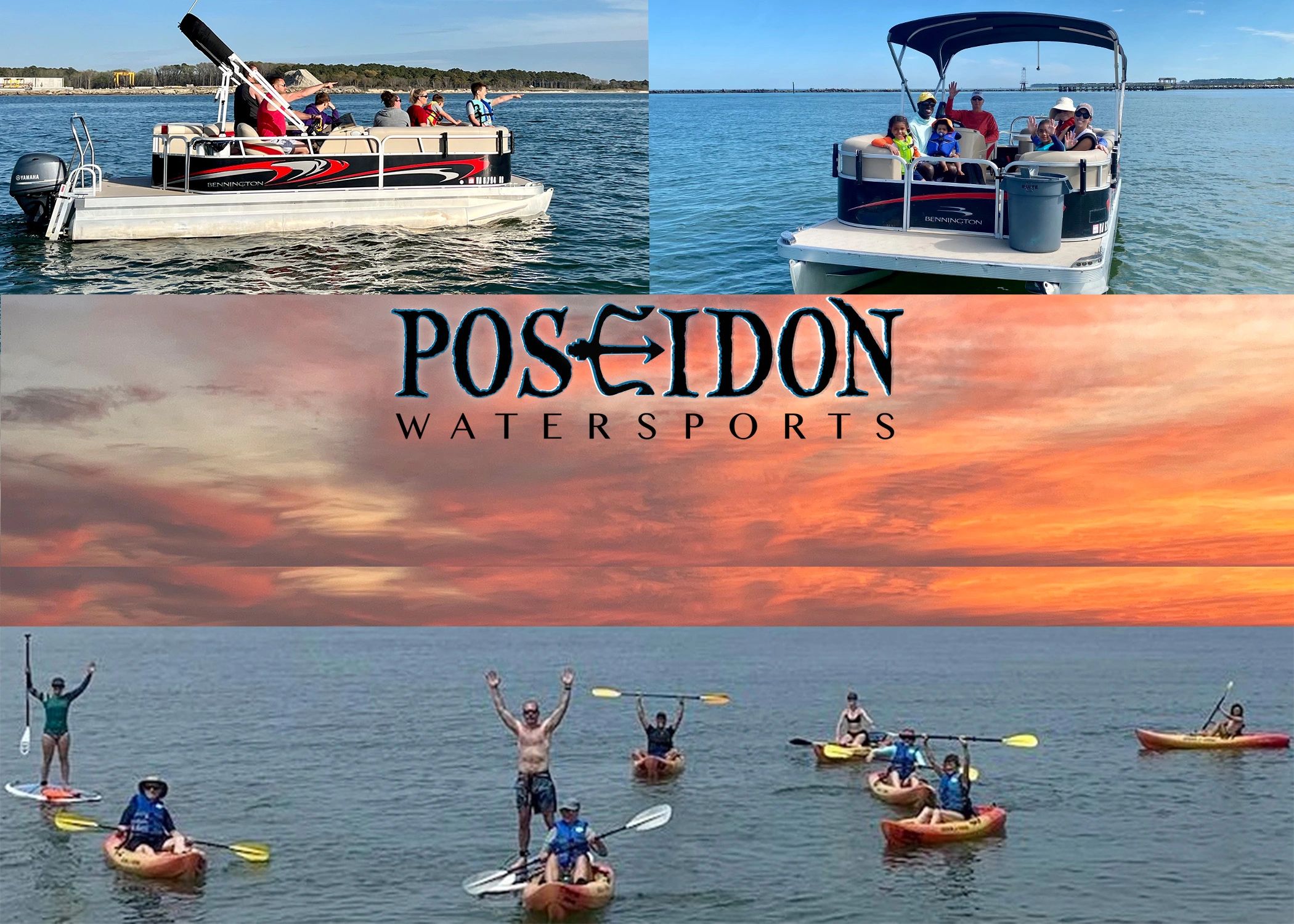 Poseidon Watersports Cape Charles Virginia. Boat rentals, bike rentals, kayak & paddleboard rentals