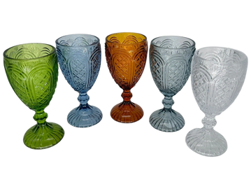 water & wine glass/ goblet
