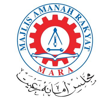 Logo of Majlis Amanah Rakyat (MARA) with Arabic calligraphy.