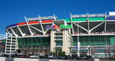 Exterior view of FedEx Field stadium.