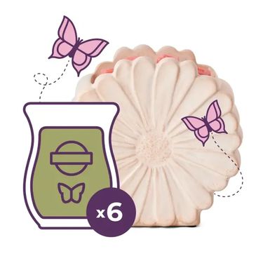 Scentsy Daisy warmer and 6 Scentsy Bars