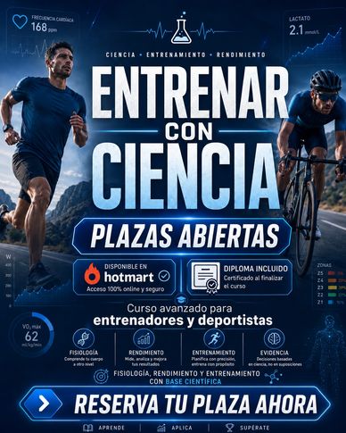 Anuncio de curso avanzado para entrenadores y deportistas. Plazas abiertas.