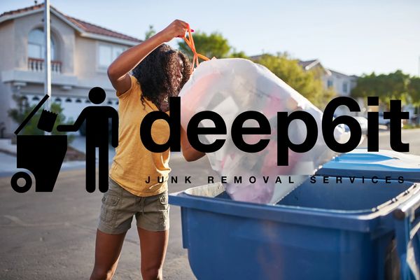 putting junk in the trash 