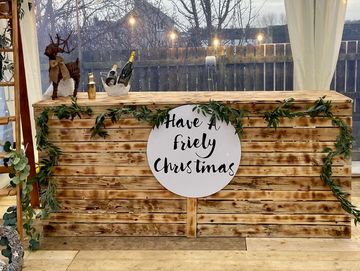 Rustic Bar with Faux Ruscus