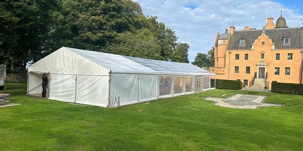 Half white half clear marquee 