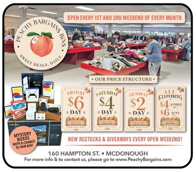 Peachy Bargain Bins McDonough