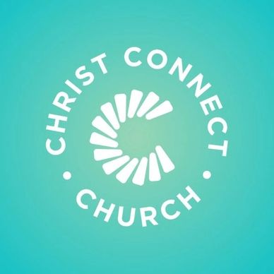 Logo for Christ Connect Church on teal background.