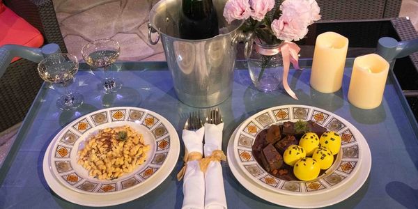 Fake food props for Doris and Ivy in the Home at Port Stanley Festival Theatre