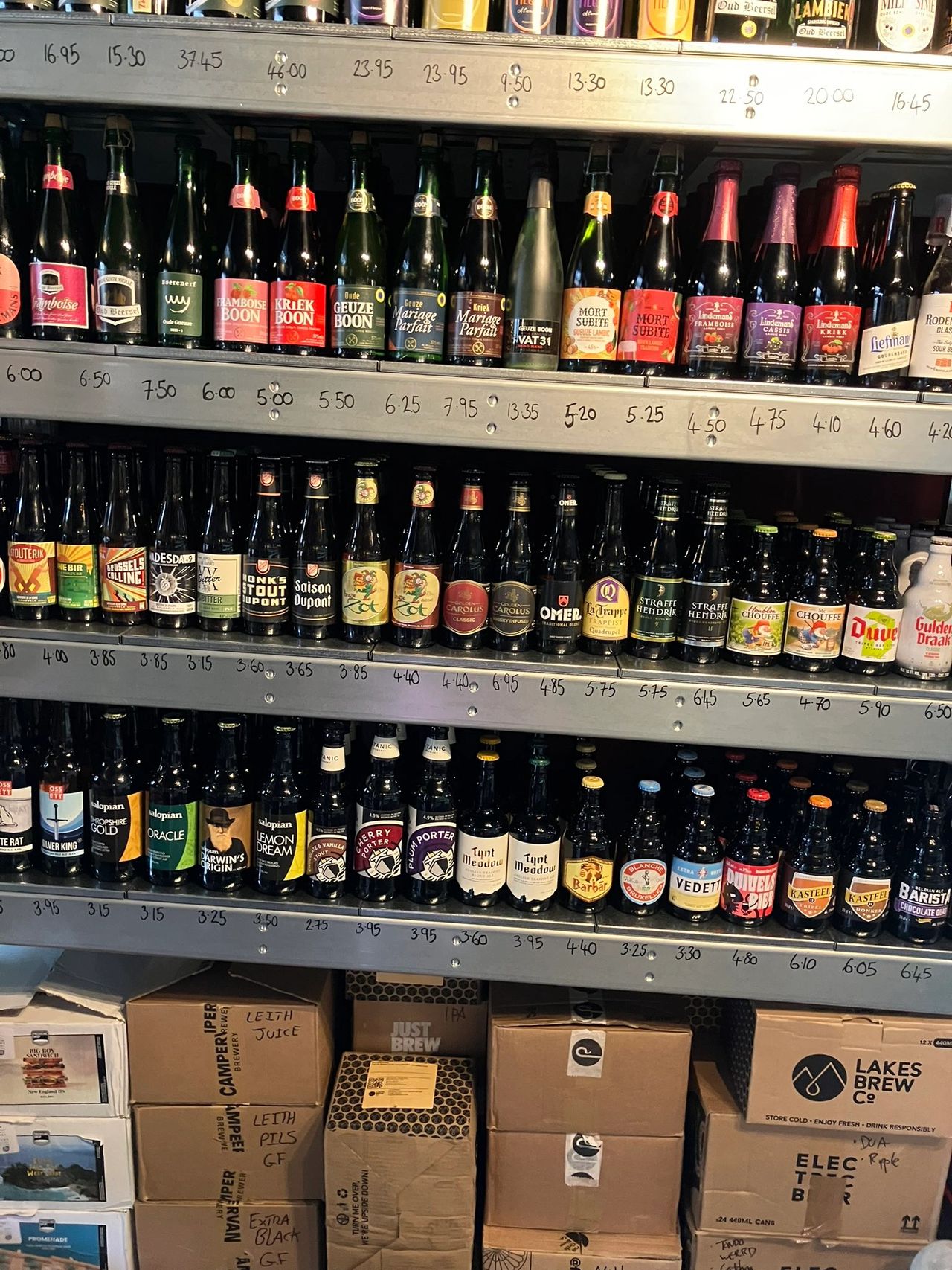 Lots of belgian bottles