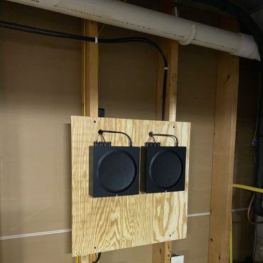 Structured wiring panel with network and AV distribution setup in Cincinnati, Ohio.