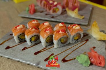 Sushi Ninou Roll at Sand Bar sxm 
