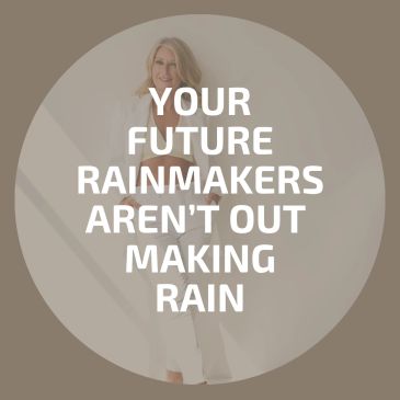 Motivational quote about future rainmakers.