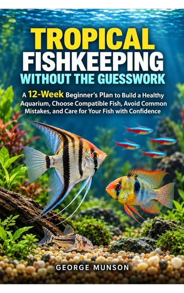 Guidebook for beginners on setting up a freshwater aquarium with plants and fish.