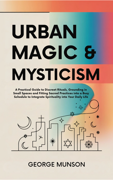 Book cover titled 'Urban Magic & Mysticism' by George Munson with an illustration.