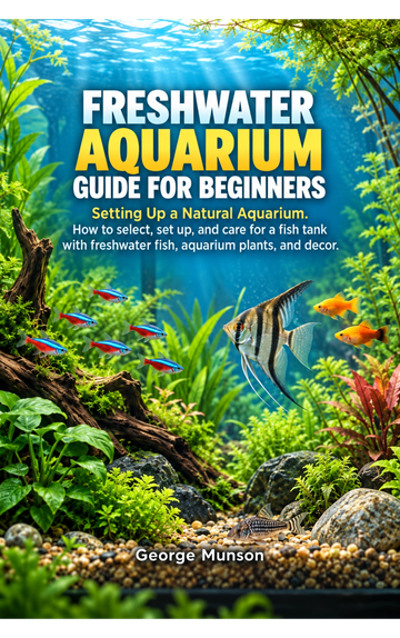 Guidebook for beginners on setting up a freshwater aquarium with plants and fish.