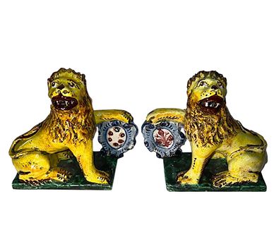 Vintage Ceramic Italian Lions 