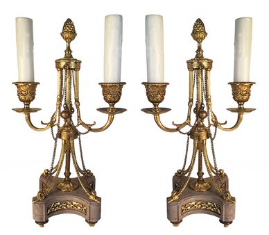 Bronze Doré Louis XVI Style Candelabra