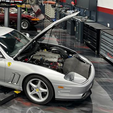 Ferrari Service and restoration being performed in our state-of-the-art workshop facility.