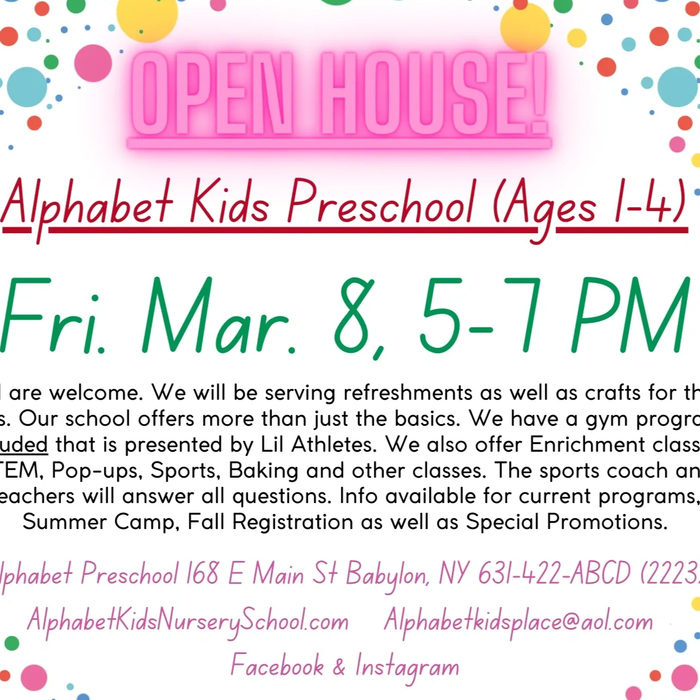 Alphabet Kids Nursery School Preschool Nursery School Alphabet kids nursery school preschool nursery school