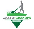 Gray and Grandpa mowing Inc.