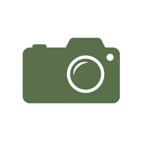 Green camera icon on white background.