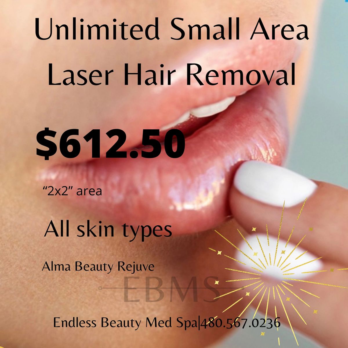 Unlimited laser hair removal small area