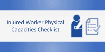 Injured Worker Physical Capacities checklist