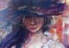 "Woman in Hat 3"  Acrylic on Canvas  39x27"