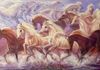 "Horses in Motion"  Acrylic on Canvas  27x48"