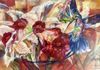 "Orchids"    Acrylic on Canvas    32x61"