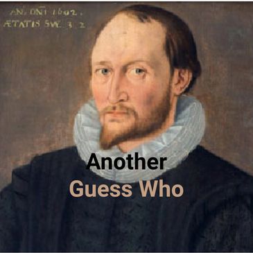 Portrait of a man with beard and ruffled collar, text overlay 'Another Guess Who'.
