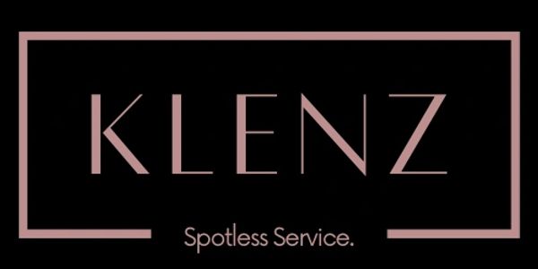 Logo with text KLENZ and Spotless Service.