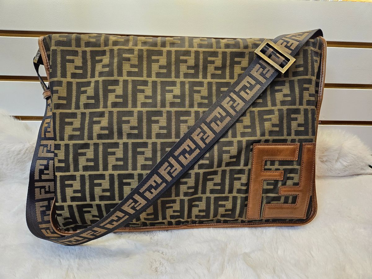Fendi Tobacco Zucca FF Pattern Grande Messenger Bag