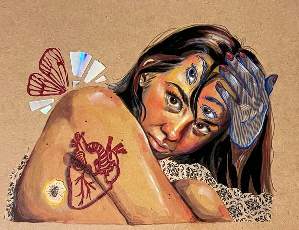 Mixed Media Self Portrait