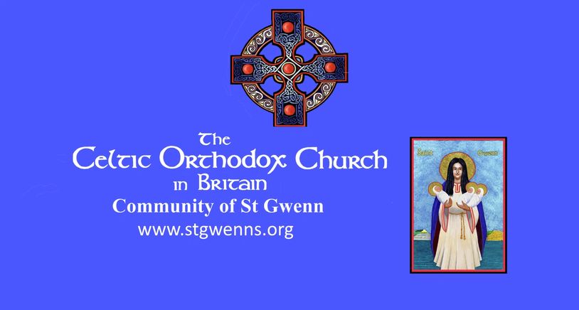 Logo and text for the Celtic Orthodox Church in Britain, Community of St Gwenn.
