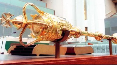 The "Mace" presented by king george VI as a symbol of "royal authority" marking the jubilee year of 