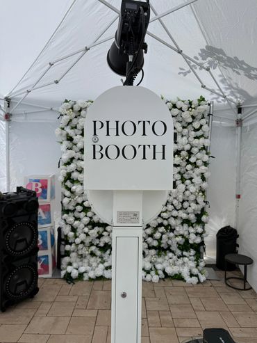 Photo Booth Set-up with our Purely Enchanted Flower Wall