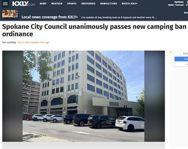 Screenshot of online KXLY coverage