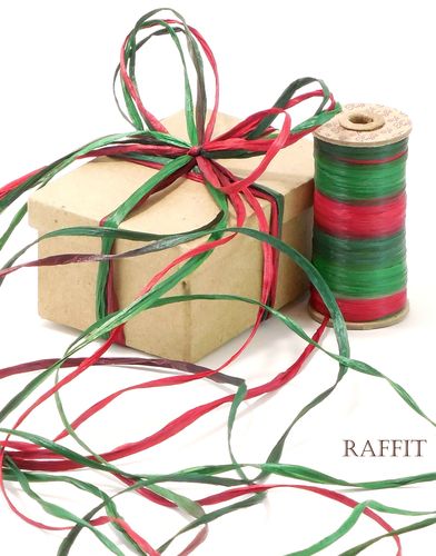 Raffit Raffia Ribbons Red White & Blue USA Americana Matte Finish on Vintage Spools Made in the USA