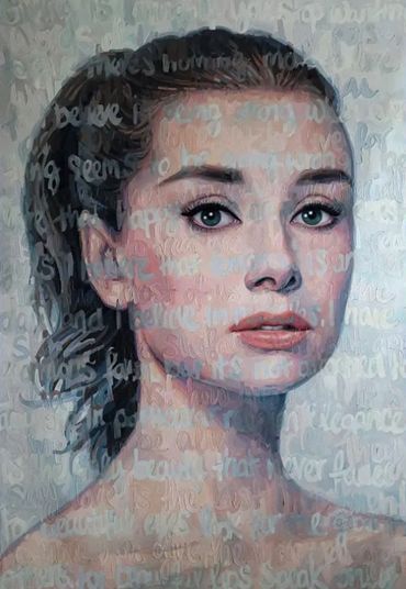 Audrey "I Believe"
84" x 68" Oil o Canvas