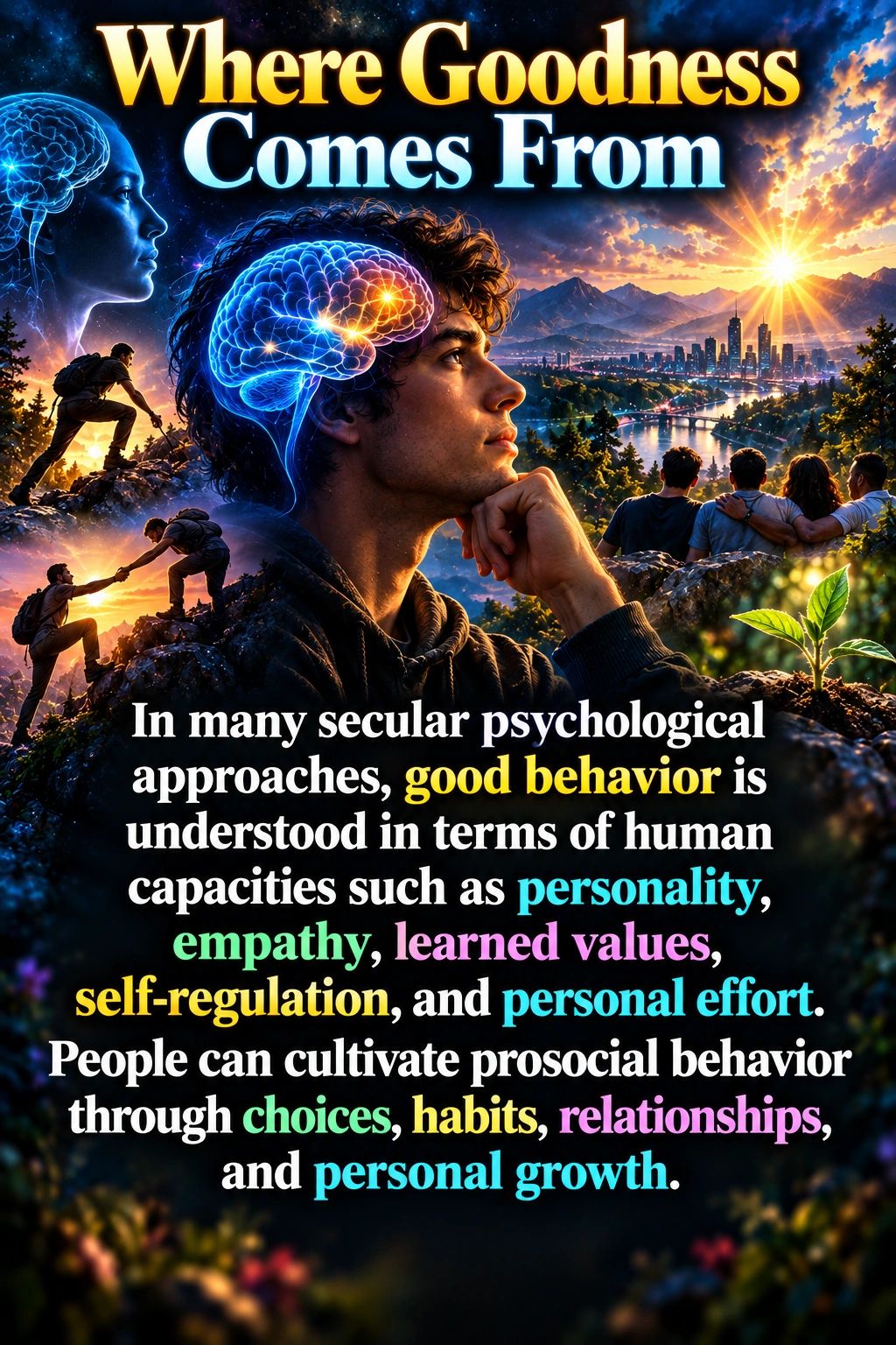 Where goodness comes from—a psychological and secular view on good behavior.