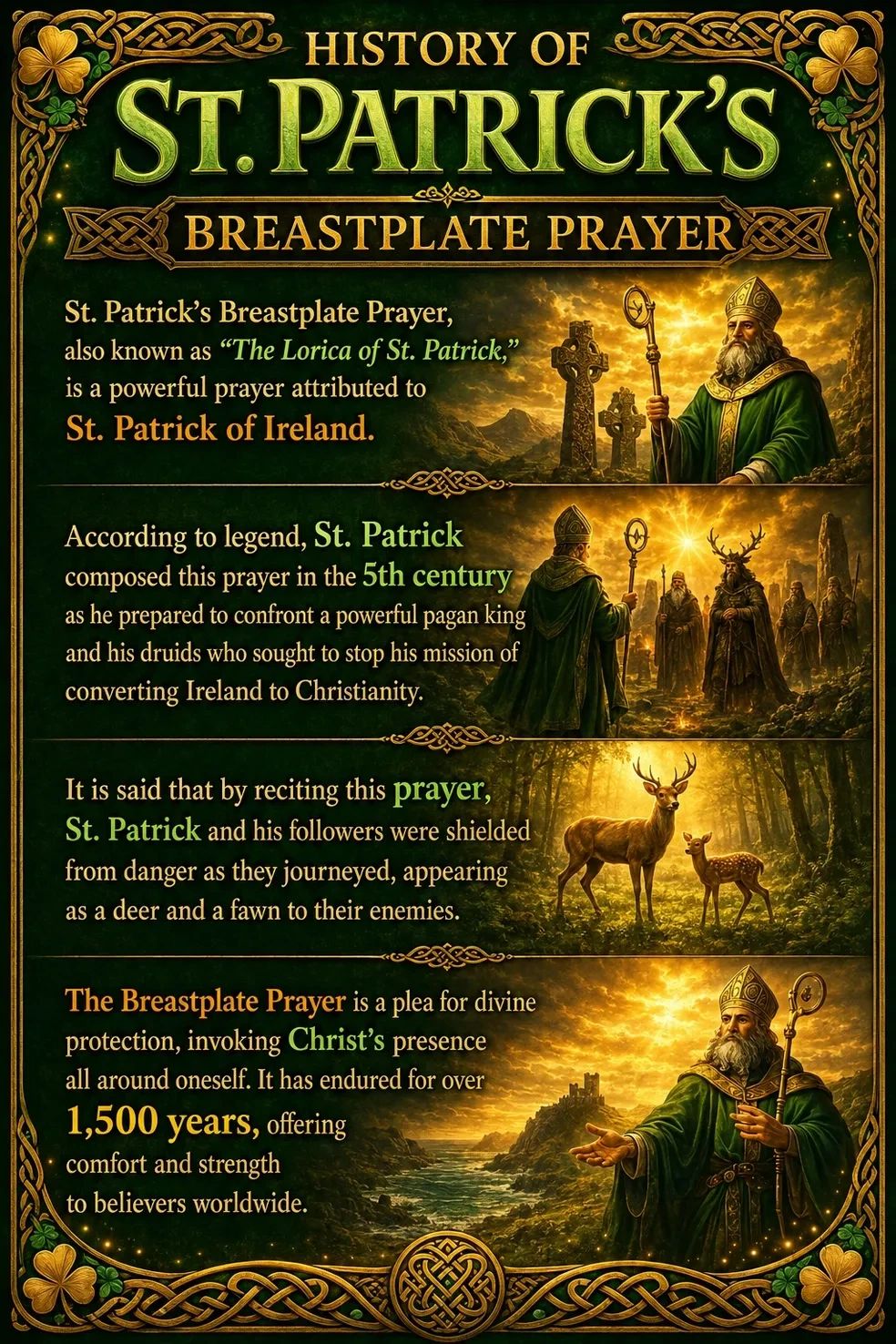 History and significance of St. Patrick's Breastplate Prayer.