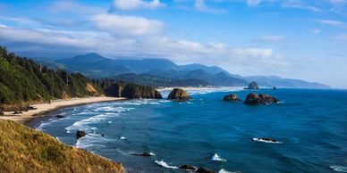 The beautiful Oregon Coast. Cannon Beach.