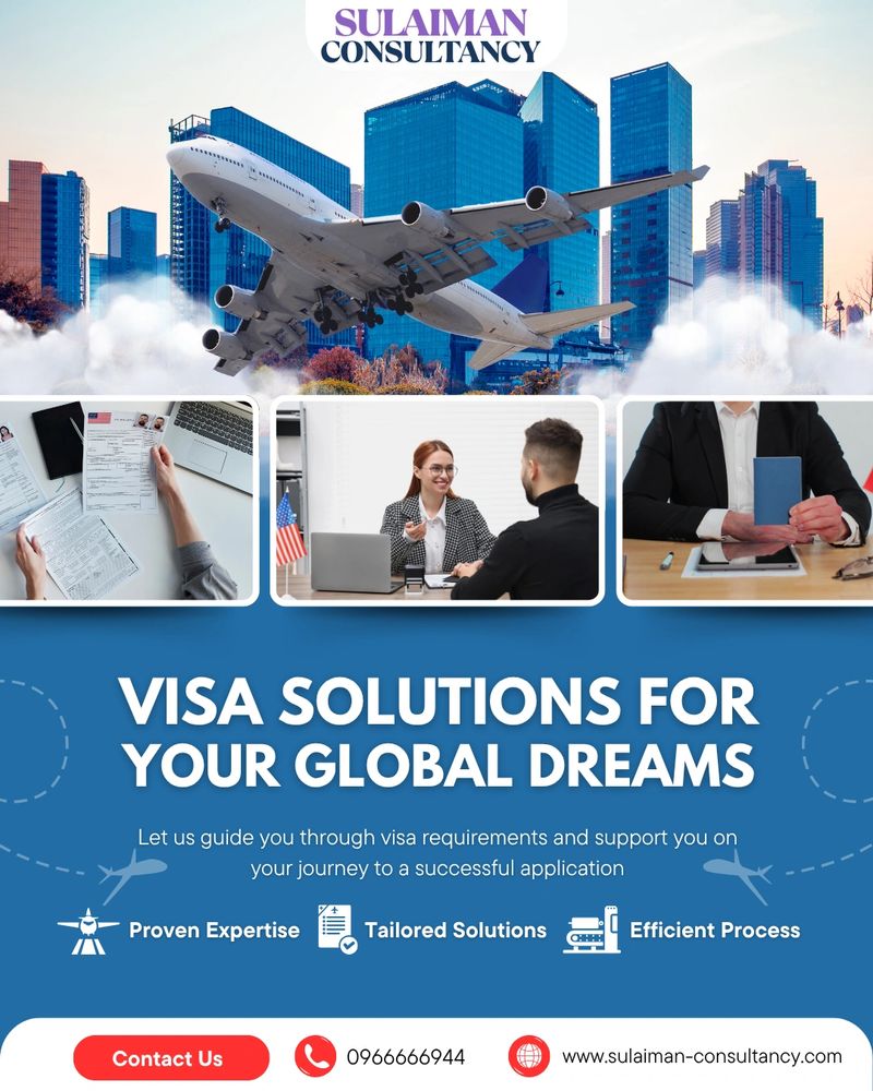 Sulaiman Consultancy offers expert visa solutions to support your global dreams.