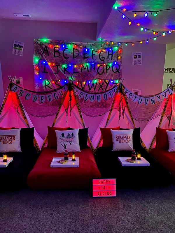 Stranger Things Kids birthday party theme. Themed Sleepover slumber party. Colorado Springs 