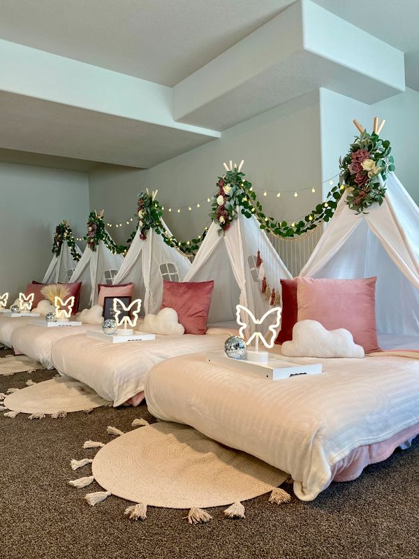 Colorado Springs sleepover party, spa party, iron on patch party Kids birthday ideas Colorado Spring