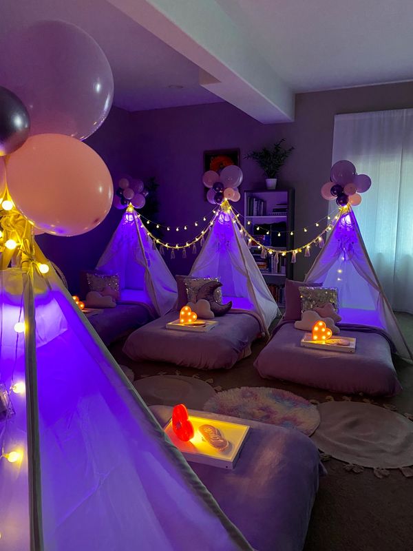 Colorado Springs sleepover party, slumber party, teepee party. Kids birthday ideas Colorado springs